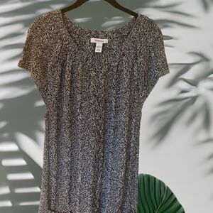 Style and Co knit dress size L Greys and white Knit